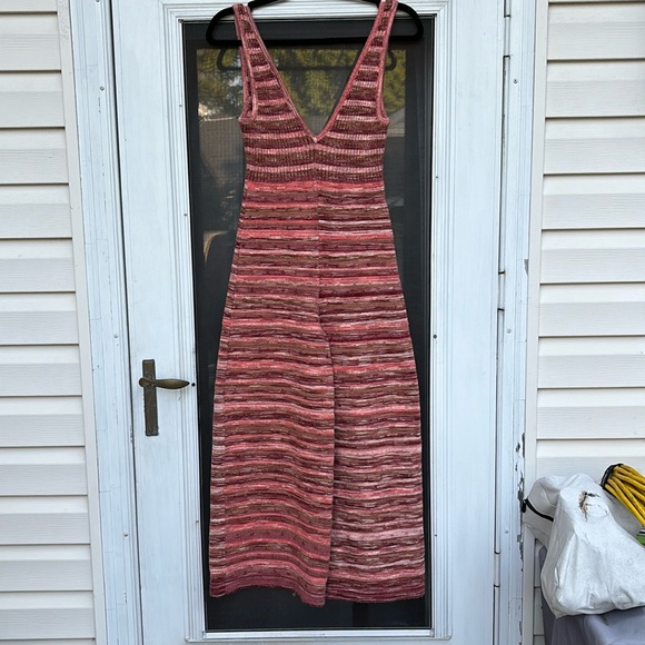 FREE PEOPLE LADIES ORANGE BROWN COTTON BLEND KNIT WIDE CROP LEG BOHO JUMPER-XS - Picture 4 of 13